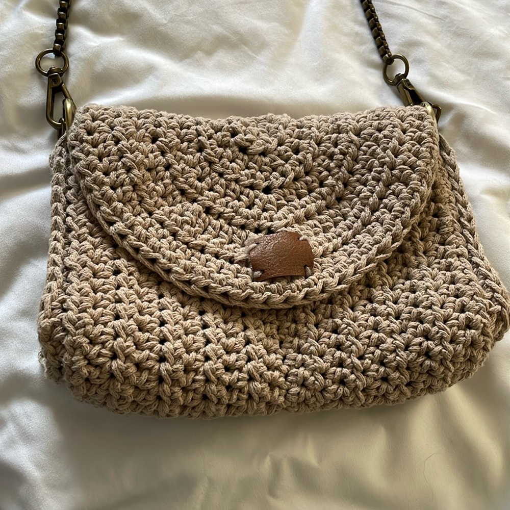 Handmade with love crochet shoulder bag
